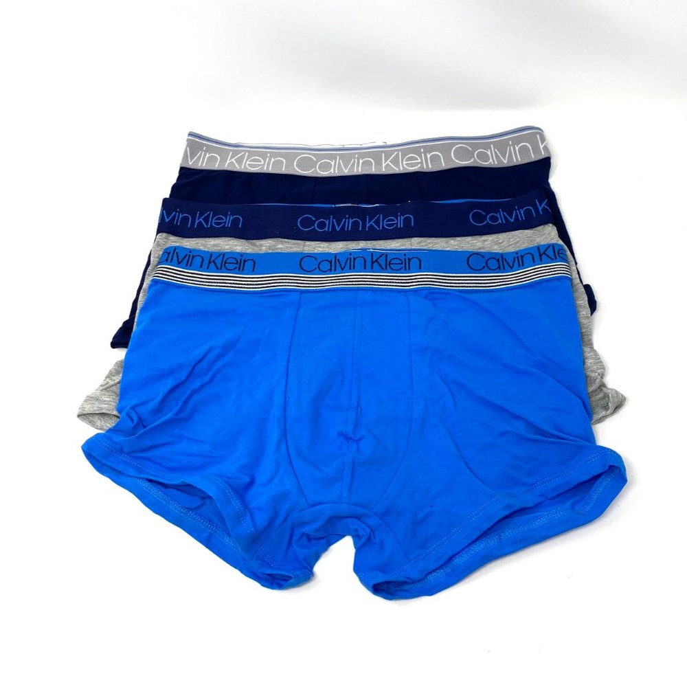 Calvin Klein 3 UNITS PER ORDER Class Trunk Men's Blue Gray Navy Cotton NB2729908
